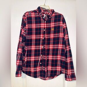 Simply Southern Red and Blue Plaid Button-Down Shirt
